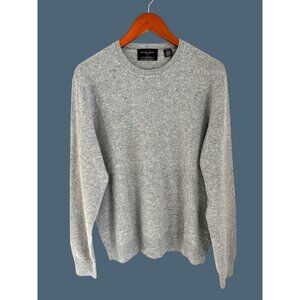Black Brown 1826 Mens V-Neck Sweater 100% 2-Ply Cashmere Gray Soft Warm Luxury K
